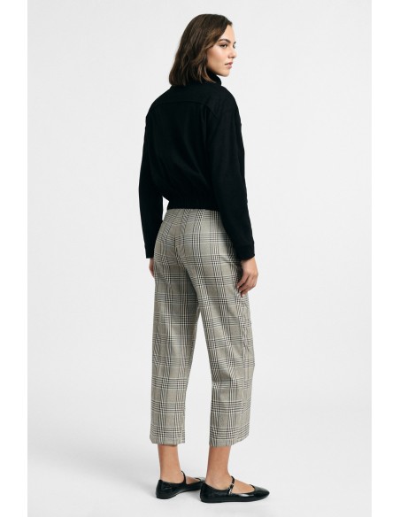 Geruite pantalon met rechte pijpen, alstublieft