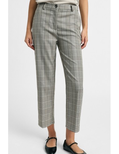 Geruite pantalon met rechte pijpen, alstublieft