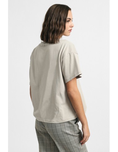 T-shirt met ronde hals en grote print aan de voorkant Please