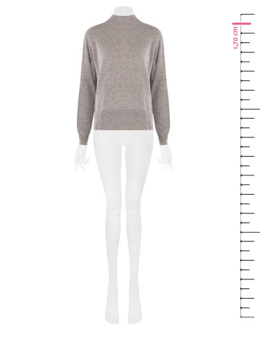 Oversized wollen coltrui met centrale naad van Rinascimento