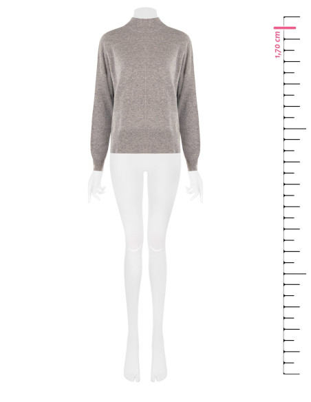 Oversized wollen coltrui met centrale naad van Rinascimento