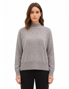 Oversized wollen coltrui met centrale naad van Rinascimento