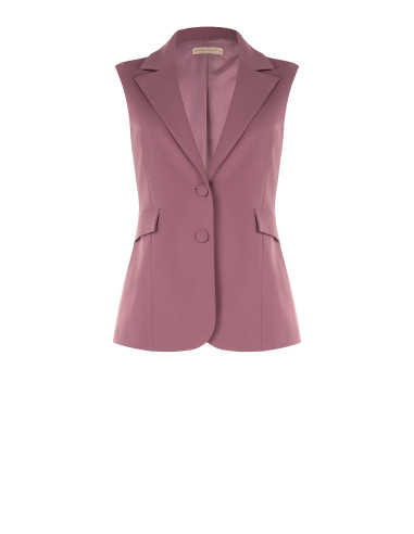 Getailleerd curvy-gilet van scuba-crêpe – Rinascimento Curvy