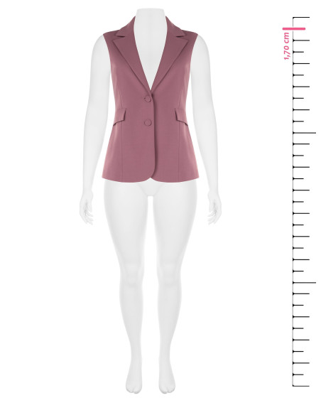Getailleerd curvy-gilet van scuba-crêpe – Rinascimento Curvy