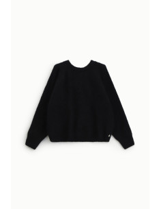 Dixie trui met ronde hals, relaxed fit en logodetail 2