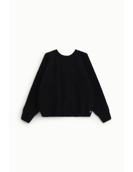 Dixie trui met ronde hals, relaxed fit en logodetail