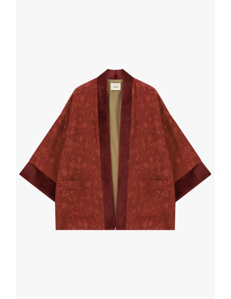 Ruime jacquard-dusterjas met contrasterende biezen van Dixie