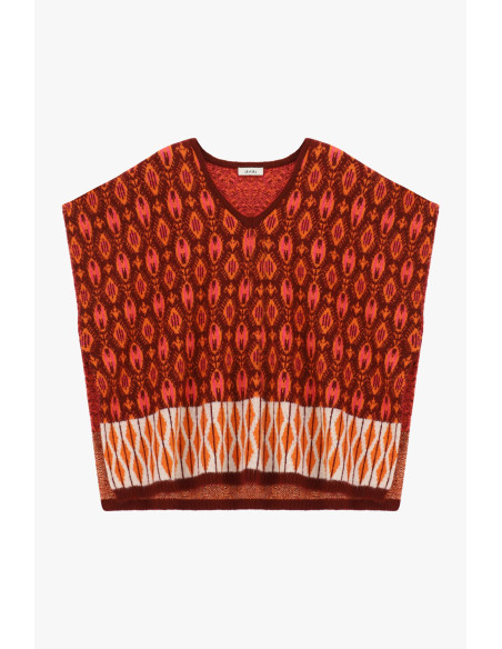 Mouwloze jacquardtop met geometrisch patroon van Dixie