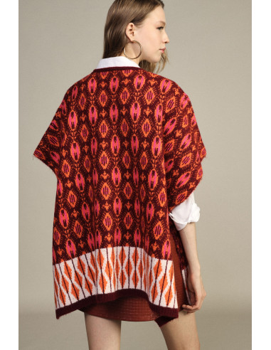 Mouwloze jacquardtop met geometrisch patroon van Dixie