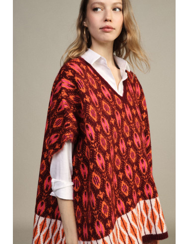 Mouwloze jacquardtop met geometrisch patroon van Dixie