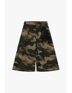 Dixie shorts met lange pijpen, camouflageprint en bloemenmotief 2