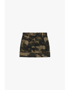 Korte camouflageprint rok met opgestikte zakken van Dixie 2