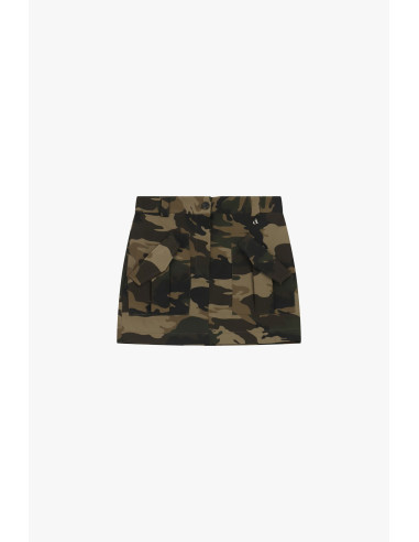 Korte camouflageprint rok met opgestikte zakken van Dixie