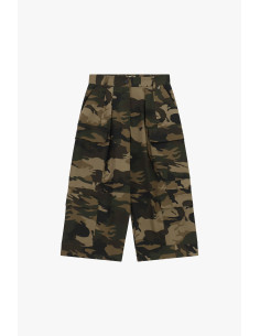 Dixie cropped broek met camouflageprint en zakken 2