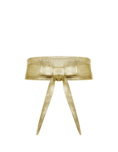 Rinascimento ceintuur in sjerpstijl van echt metallic leer