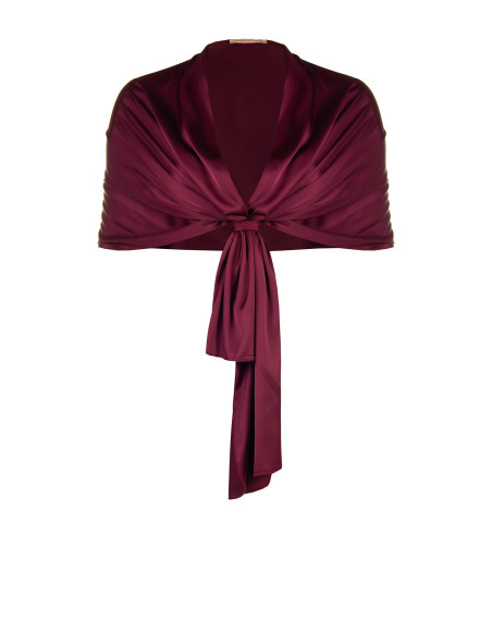 Curvy schouderstola van satijn Rinascimento Curvy