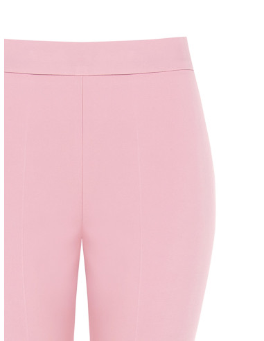 Uitlopende broek van technische stof met ritssluiting aan de zijkant Rinascimento