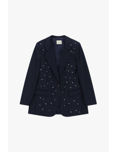 Gestreepte blazer met sierapplicaties en zakken Dixie