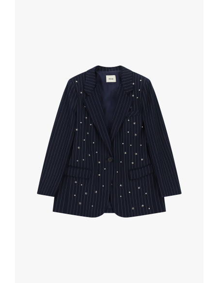 Gestreepte blazer met sierapplicaties en zakken Dixie