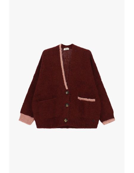 Oversized vest met contrasterende randen en zakken Dixie