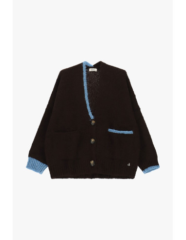 Oversized vest met contrasterende randen en zakken Dixie