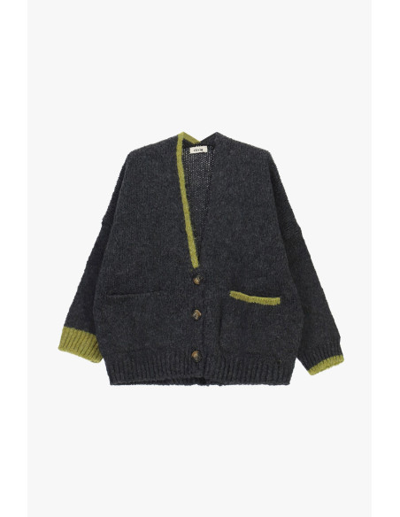 Oversized vest met contrasterende randen en zakken Dixie