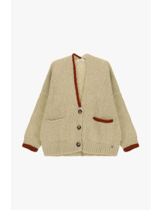 Oversized vest met contrasterende randen en zakken Dixie
