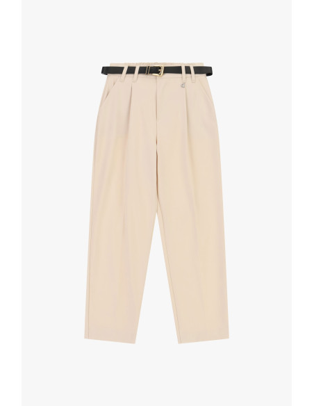 Dixie pantalon op maat met hoge taille en riem