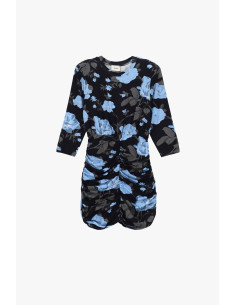 Korte jurk met bloemenprint en ruches Dixie 2