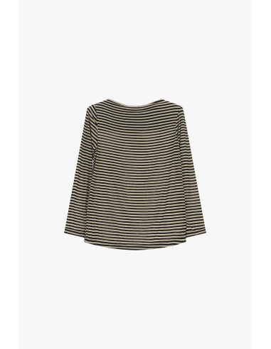 Dixie T-shirt met strepen en lange mouwen, regular fit