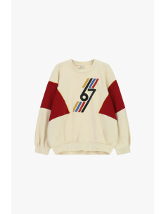 Dixie sweatshirt met ronde hals, grafische details en inzetstukken 2