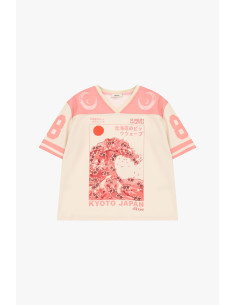 T-shirt met korte mouwen en Kyoto-print, Dixie-grafiek 2