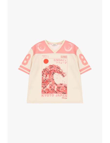 T-shirt met korte mouwen en Kyoto-print, Dixie-grafiek