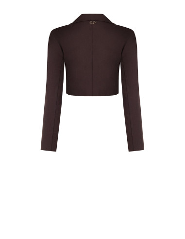 Cropped blazerjasje van viscosemix met asymmetrische sluiting Rinascimento