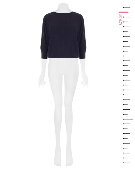 Oversized trui van viscosemix met boothals Rinascimento