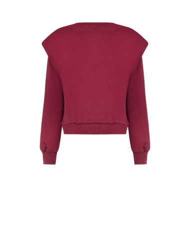 Oversized katoenen sweater met afneembare parelketting Rinascimento