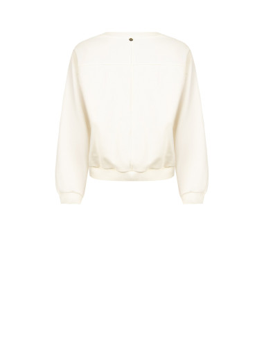 Korte oversized sweater met cabochon-kristallen Rinascimento