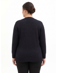 Curvy openvallend vest met micro-pailletten Rinascimento Curvy 2