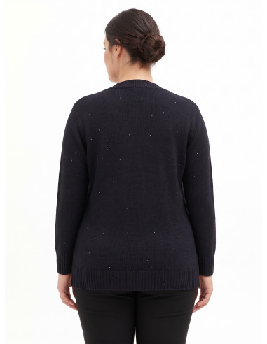 Curvy openvallend vest met micro-pailletten Rinascimento Curvy