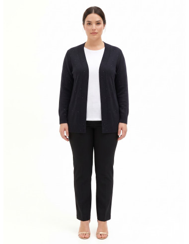 Curvy openvallend vest met micro-pailletten Rinascimento Curvy