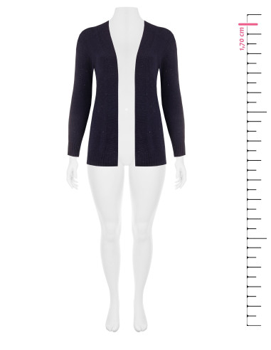 Curvy openvallend vest met micro-pailletten Rinascimento Curvy