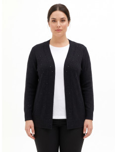 Curvy openvallend vest met micro-pailletten Rinascimento Curvy