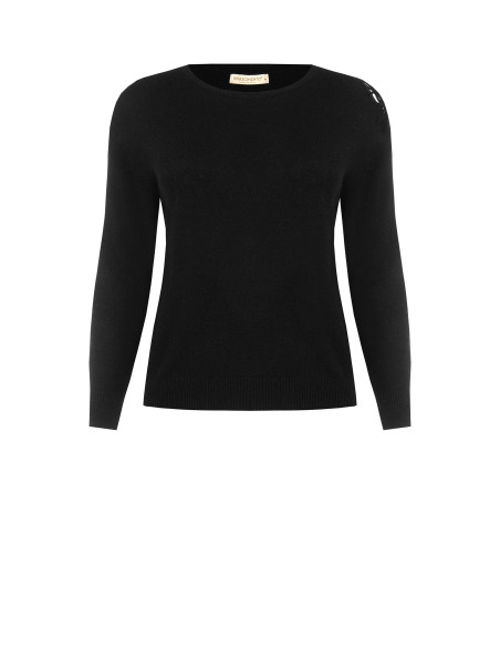 Getailleerde curvy trui met gehaakt detail op de schouder Rinascimento Curvy