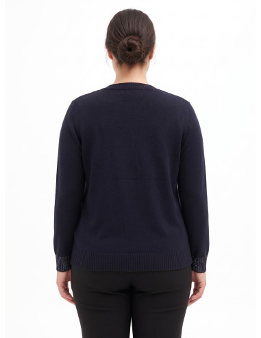 Curvy open vest met lurex in de manchetten Rinascimento Curvy