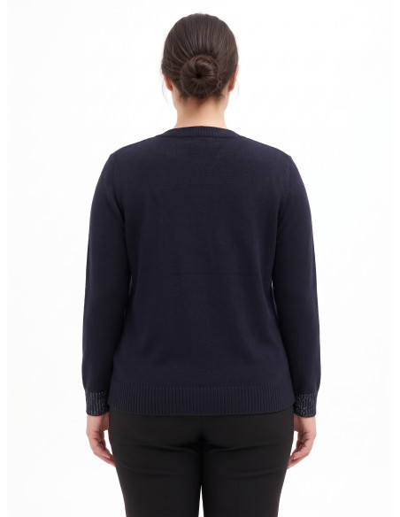 Curvy open vest met lurex in de manchetten Rinascimento Curvy