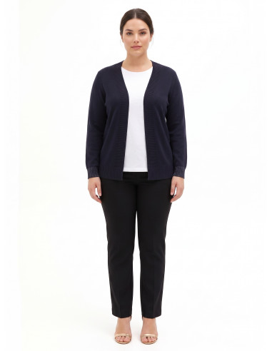 Curvy open vest met lurex in de manchetten Rinascimento Curvy