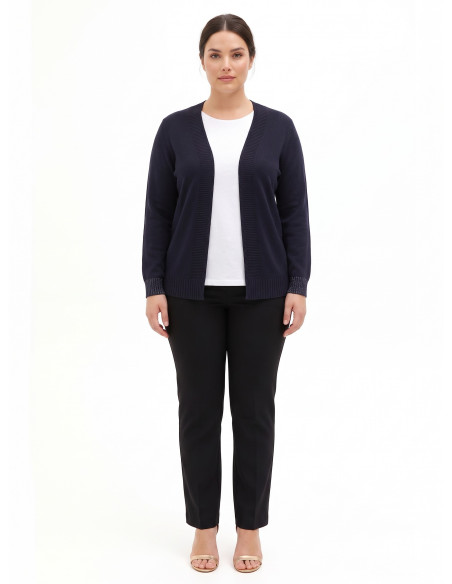 Curvy open vest met lurex in de manchetten Rinascimento Curvy
