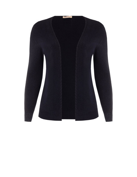 Curvy open vest met lurex in de manchetten Rinascimento Curvy