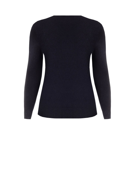 Curvy open vest met lurex in de manchetten Rinascimento Curvy