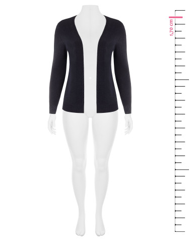 Curvy open vest met lurex in de manchetten Rinascimento Curvy
